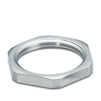 Phoenix Contact Silver Brass Cable Gland Locknut, PG7mm Thread [1411255]; 638-589