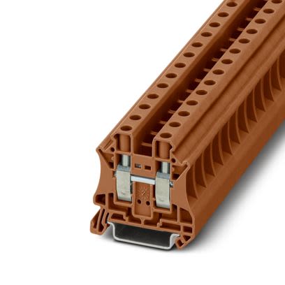 Phoenix Contact 1272440 Brown, 10mm², 1-Level, Screw Termination [1272440]; 638-607