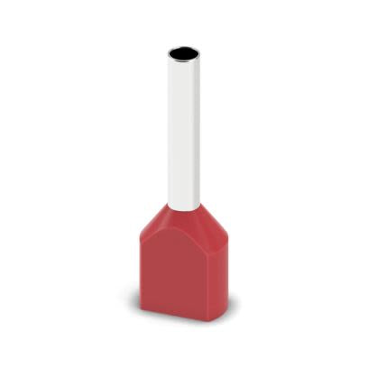 Phoenix Contact Insulated Ferrule, 12mm Pin Length, 2.3mm Pin Diameter, Red [2100005]; 638-629