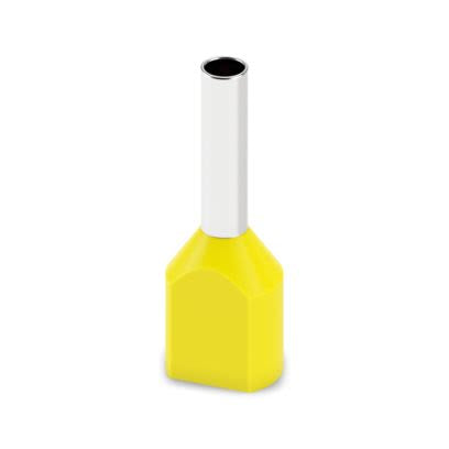 Phoenix Contact Insulated Ferrule, 8mm Pin Length, 2.05mm Pin Diameter, Yellow [2100008]; 638-630
