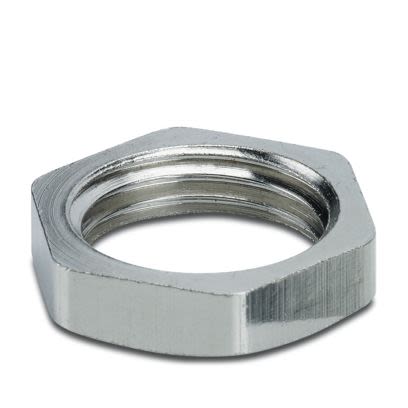 Phoenix Contact Silver Brass Cable Gland Locknut, 1/2NPT in Thread [1416010]; 638-662