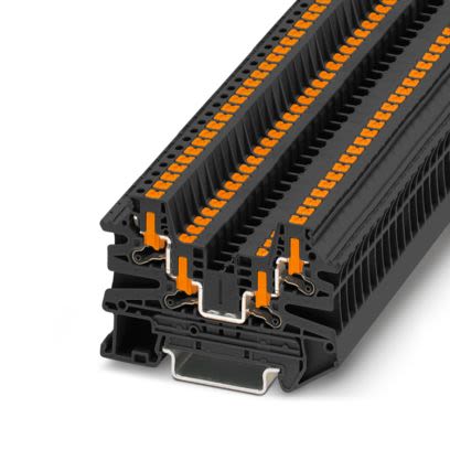 Phoenix Contact 1291510 Black, 2.5mm², 1-Level, Push In Termination [1291510]; 638-666