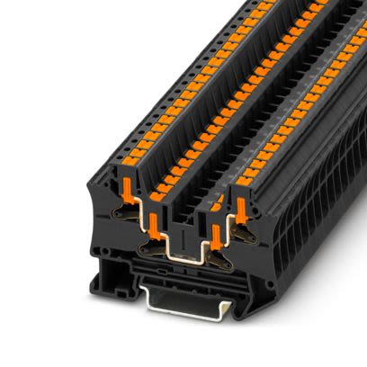 Phoenix Contact 1291898 Black, 4mm², 1-Level, Push In Termination [1291898]; 638-668