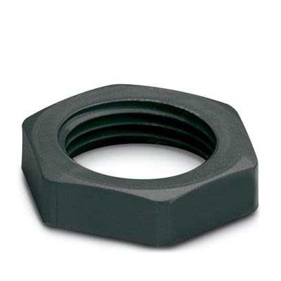 Phoenix Contact Black Cable Gland Locknut [1586099]; 638-670