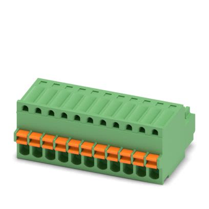 Phoenix Contact PCB Terminal Block, 11-Contact, 2.5mm Pitch, Push-In, 1-Row, Socket Termination [1881419]; 638-689