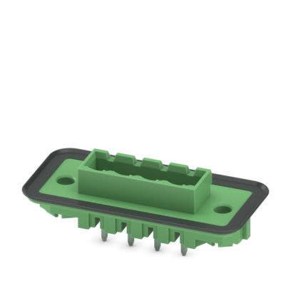 Phoenix Contact, 5.08mm Pitch, 4 Way, , Pluggable Terminal Block, Feed Through Header, Flange Mount, Plug In, Push In [1899155]; 638-698