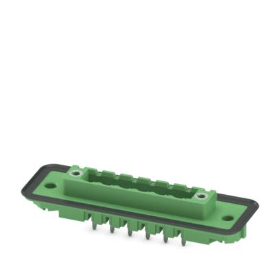 Phoenix Contact, 5.08mm Pitch, 6 Way, , Pluggable Terminal Block, Feed Through Header, Flange Mount, Plug In, Push In [1899320]; 638-700