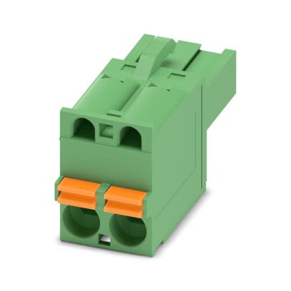 Phoenix Contact PCB Terminal Block, 2-Contact, 5mm Pitch, Push-In, 1-Row, Socket Termination [1909210]; 638-702