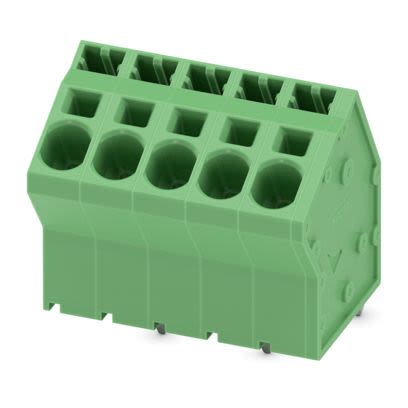 Phoenix Contact PCB Terminal Block, 5-Contact, 7.5mm Pitch, Wave Soldering, 1-Row, Push In Spring Termination [1819118]; 638-735