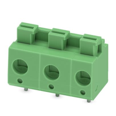 Phoenix Contact PCB Terminal Block, 3-Contact, 7.5mm Pitch, Wave Soldering, 1-Row, Push In Spring Termination [1703084]; 638-793