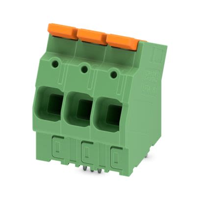 Phoenix Contact PCB Terminal Block, 3-Contact, 10mm Pitch, Wave Soldering, 1-Row, Push In Termination [1333818]; 638-817