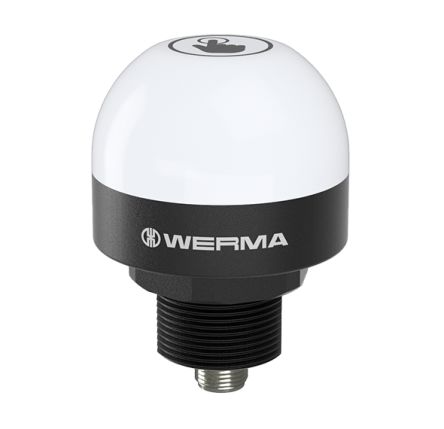 Werma 240 Series Beacon, 24 V, Built-in Mounting, LED Bulb, IP65, IP69K [240.260.55]; 638-934