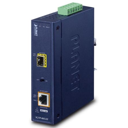 Planet RJ45 Ethernet Media Converter, Copper, 1000/2000Mbit/s, Full Duplex 100m [IGTP-805AT]; 640-465