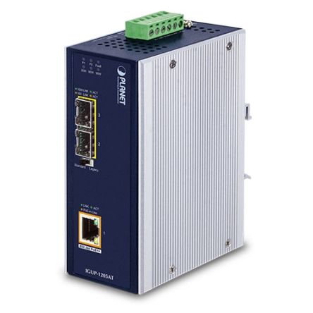 Planet RJ45 Ethernet Media Converter, Copper, 10/100/1000Mbit/s, Full Duplex [IGUP-1205AT]; 640-466