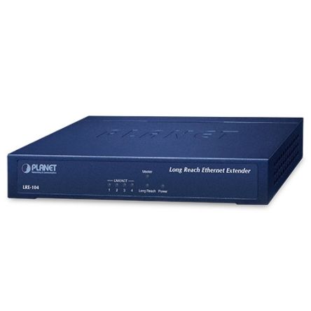 Planet Ethernet Ethernet Media Converter, Copper, 10/100Mbit/s, Full Duplex 100m [LRE-104]; 640-482