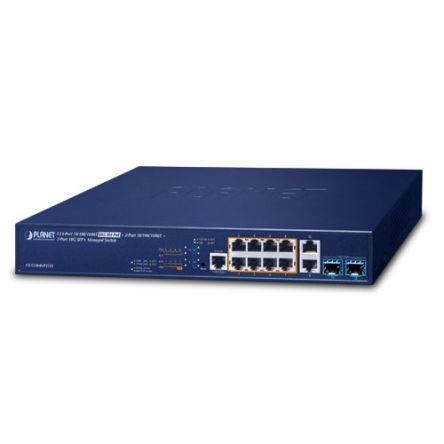 Planet GS-5220-8UP2T2X, Managed Switch 10 Port Network Switch With PoE RJ-45 [GS-5220-8UP2T2X]; 641-852