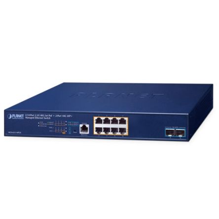 Planet MGS-6311-8P2X, Managed Switch 8 Port Network Switch With PoE RJ-45 [MGS-6311-8P2X]; 641-864