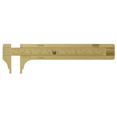 Vogel 214303 100mm Metric Depth Gauge, Brass [214303]; 642-037