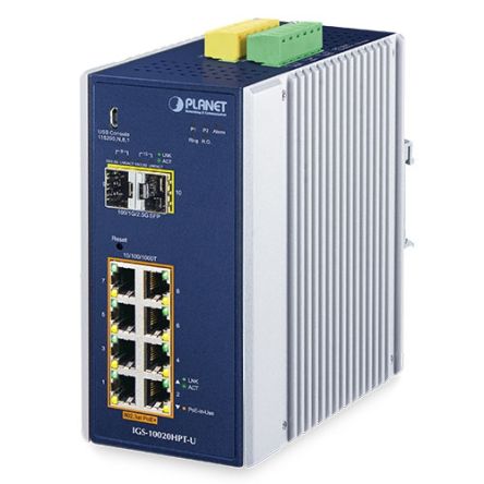 Planet IGS-10020HPT-U, Managed Switch 8 Port Network Switch With PoE RJ-45 [IGS-10020HPT-U]; 642-811