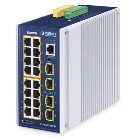 Planet IGS-6325-16P4S, Managed Switch 16 Port Network Switch With PoE RJ-45 [IGS-6325-16P4S]; 642-814