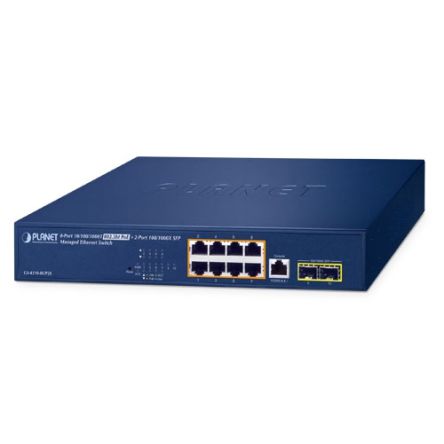 Planet GS-4210-8UP2S, Managed Switch 8 Port Network Switch With PoE RJ-45 [GS-4210-8UP2S]; 642-817