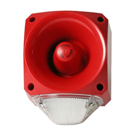 Klaxon PNC Series Clear Beacon, 10 → 60 V, IP66, Fixed Mount, 116dB at 1 Metre [PNC-0208]; 642-872