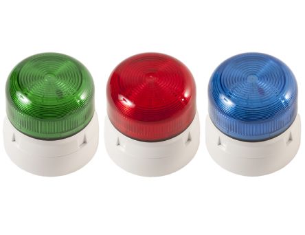 Klaxon QSB Series Blue Flashing, Static Beacon, 230 V, Standard, LED Bulb, IP65, IP67 [QBS-0313]; 642-909