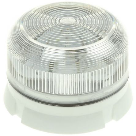 Klaxon QSB Series Clear Flashing, Static Beacon, 110 V, Standard, LED Bulb, IP65, IP67 [QBS-0317]; 642-914
