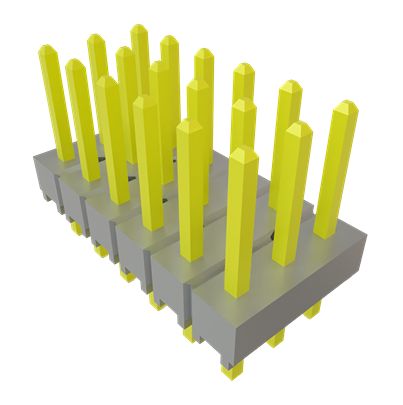 Samtec TSW Series Straight Through Hole PCB Header, 12 Contact(s), 2.54 mm Pitch, 1 Row(s), Unshrouded [TSW-106-07-F-T]; 642-993