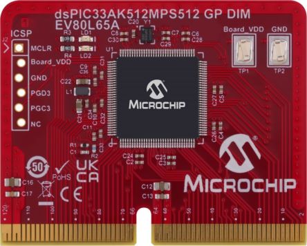 Microchip dsPIC33AK512MPS512 Evaluation Kit EV80L65A [EV80L65A]; 644-325