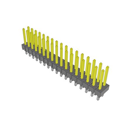 Samtec HTSW Series Vertical Through Hole PCB Header, 34 Contact(s), 2.54 mm Pitch, 2 Row(s), Unshrouded [HTSW-117-14-S-D]; 644-355