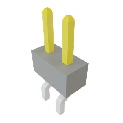 Samtec MMT Series Horizontal Surface PCB Header, 2 Contact(s), 2 mm Pitch, 1 Row(s), Unshrouded [MMT-102-01-L-SH-TR]; 644-368