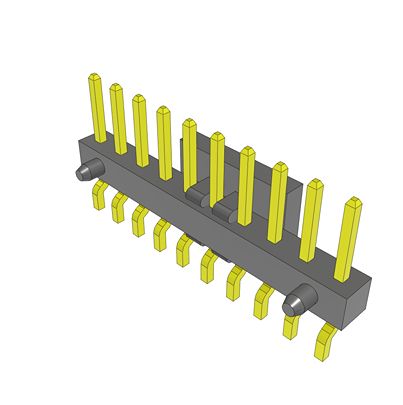 Samtec MMT Series Horizontal Surface PCB Header, 10 Contact(s), 2 mm Pitch, 1 Row(s), Unshrouded [MMT-110-02-L-SH-A-P-TR]; 644-372