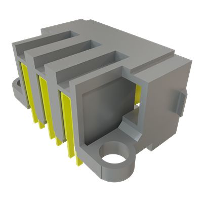 Samtec MPT Series Vertical Board, Cable PCB Header, 3 Contact(s), 5 mm Pitch, 1 Row(s), Shrouded [MPT-03-01-01-T-RA-SD]; 644-373