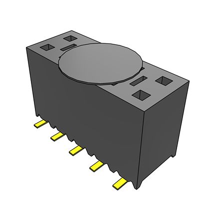 Samtec SSM Series Vertical Surface Mount PCB Socket, 10-Contact, 2-Row, 2.54mm Pitch, SMT Termination [SSM-105-S-DV-K-TR]; 644-375