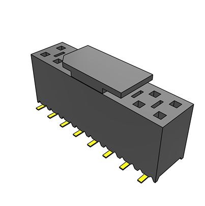 Samtec SSM Series Vertical Surface Mount PCB Socket, 16-Contact, 2-Row, 2.54mm Pitch, SMT Termination [SSM-108-S-DV-A-P-TR]; 644-382