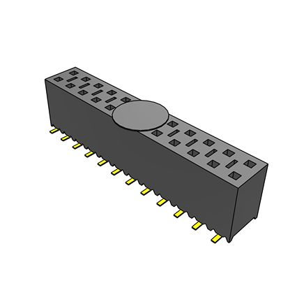 Samtec SSM Series Vertical Surface Mount PCB Socket, 24-Contact, 2-Row, 2.54mm Pitch, SMT Termination [SSM-112-L-DV-K-TR]; 644-389