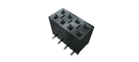Samtec SSM Series Vertical Surface Mount PCB Socket, 12-Contact, 1-Row, 2.54mm Pitch, SMT Termination [SSM-112-S-SV-K-TR]; 644-392