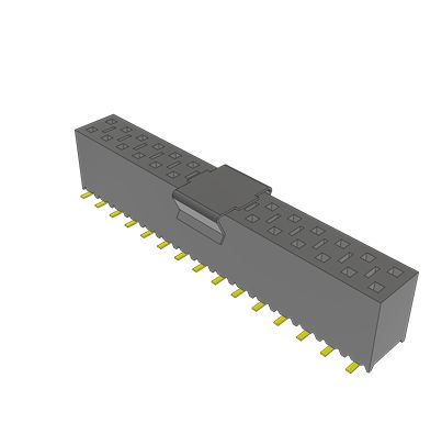 Samtec SSM Series Vertical Surface Mount PCB Socket, 30-Contact, 2-Row, 2.54mm Pitch, SMT Termination [SSM-115-L-DV-LC-P-TR]; 644-394