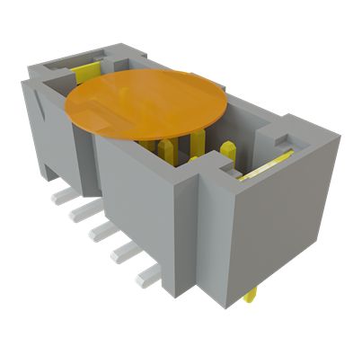 Samtec T2M Series Surface, Through Hole PCB Header, 10 Contact(s), 2 mm Pitch, 2 Row(s), Shrouded [T2M-105-01-L-D-SM-WT-K-TR]; 644-398