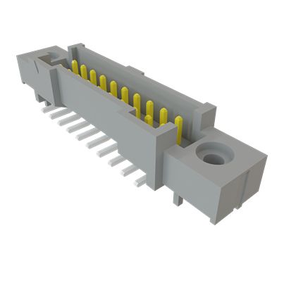 Samtec T2M Series Right Angle Through Hole, Surface PCB Header, 20 Contact(s), 2 mm Pitch, 2 Row(s), Shrouded [T2M-110-01-L-D-SM-DS]; 644-399