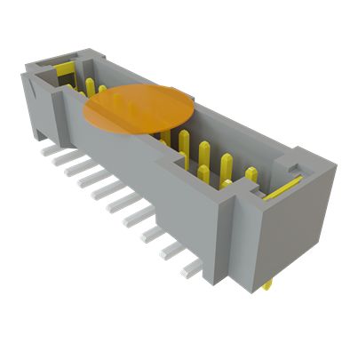 Samtec T2M Series Right Angle Through Hole, Surface PCB Header, 20 Contact(s), 2 mm Pitch, 2 Row(s), Shrouded [T2M-110-01-L-D-SM-WT-K-TR]; 644-400