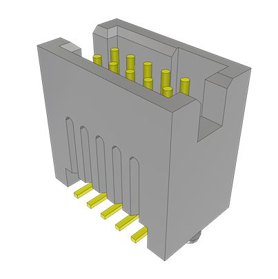 Samtec TFC Series Vertical Through Hole, Surface PCB Header, 10 Contact(s), 1.27 mm Pitch, 2 Row(s), Shrouded [TFC-105-22-L-D-A]; 644-401