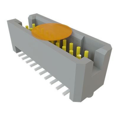 Samtec TFC Series Vertical Surface, Through Hole PCB Header, 20 Contact(s), 1.27 mm Pitch, 2 Row(s), Shrouded [TFC-110-02-L-D-A-K-TR]; 644-403
