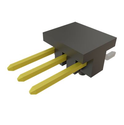 Samtec TSM Series Horizontal Surface PCB Header, 3 Contact(s), 2.54 mm Pitch, 1 Row(s), Unshrouded [TSM-103-02-L-SH-A-P-TR]; 644-433