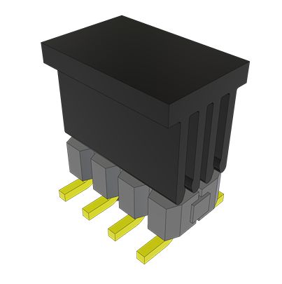 Samtec TSM Series Vertical Surface PCB Header, 8 Contact(s), 2.54 mm Pitch, 2 Row(s), Unshrouded [TSM-104-01-S-DV-A-P-TR]; 644-435