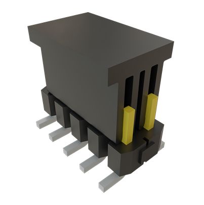 Samtec TSM Series Vertical Surface PCB Header, 10 Contact(s), 2.54 mm Pitch, 2 Row(s), Unshrouded [TSM-105-04-L-DV-P-TR]; 644-448