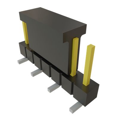 Samtec TSM Series Vertical Surface PCB Header, 7 Contact(s), 2.54 mm Pitch, 1 Row(s), Unshrouded [TSM-107-01-L-SV-P-TR]; 644-453