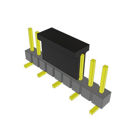 Samtec TSM Series Vertical Surface PCB Header, 9 Contact(s), 2.54 mm Pitch, 1 Row(s), Unshrouded [TSM-109-01-L-SV-P-TR]; 644-456