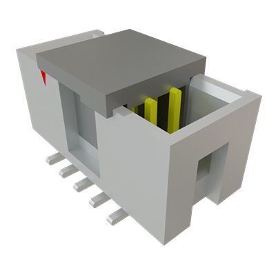Samtec HTST Series Right Angle Surface, Through Hole PCB Header, 10 Contact(s), 2.54 mm Pitch, 2 Row(s), Shrouded [HTST-105-01-F-DV-P-TR]; 644-475